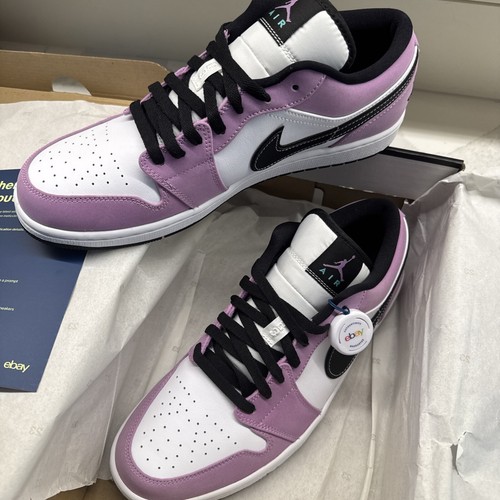 HTF Air Jordan 1 Low SE Light Purple-CK3022-503 Men’s 12 Violet Shock Black - Picture 2 of 9