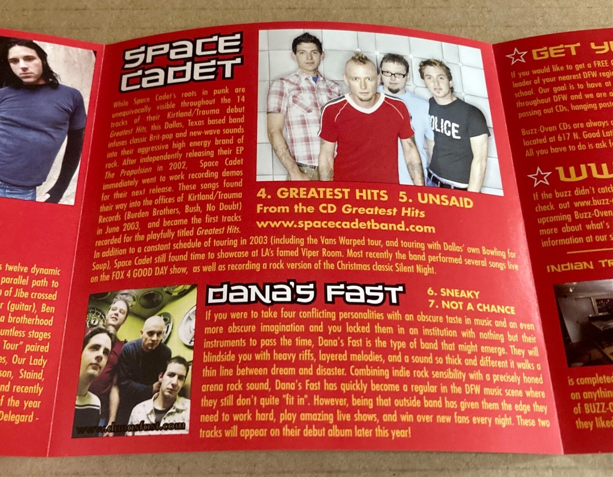 Rare CD Buzz-Oven Volume Ten 7 Tracks 2004 Jibe Space Cadet