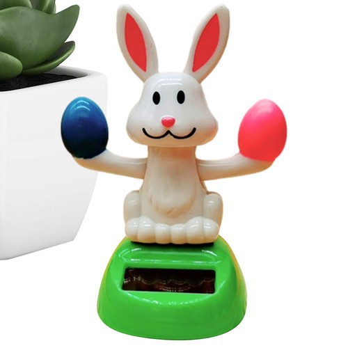 1-3 X Solar Powered Dancing Figures Bunny Eggs Dashboard Toy Car Decoration - Picture 2 of 19