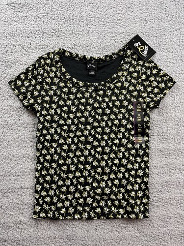 2x Art Class Girl's Size XL (14) Short Sleeve Ribbed T-Shirt Black/Purple - Picture 2 of 8