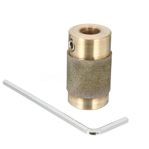 3Pcs Brass 1" 3/4" 1/4" Core Standard Grit Stained Glass Grinder Head Bit Tool. - Picture 4 of 6