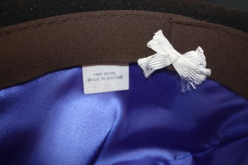 Cappello vintage Mybro The Graduate nero trilby Fedora made Gt Britain 7 1/4 59 revival - Foto 13 di 17