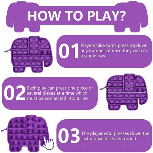 Elefante sensorial calmante burbuja push pop - Imagen 5 de 6