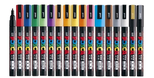 Uni POSCA PC-3M feine Lackmarker Stifte 17 Farben freie Auswahl - Bild 2 von 35