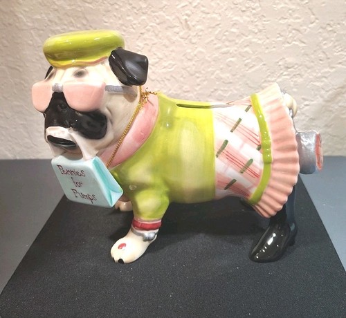 Rare Westland Ceramic Pugnacious Pennies for Pumps Pug Bank NWOT & NIB