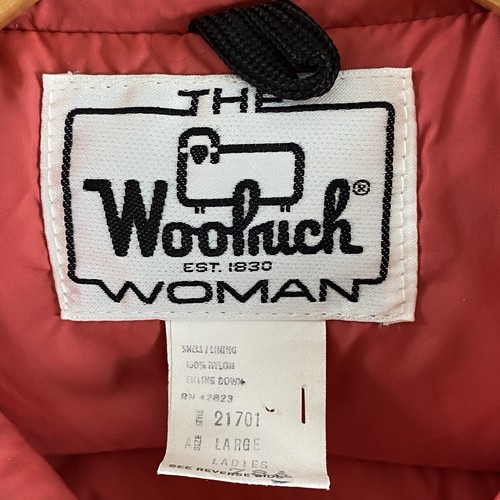 Woolrich Vintage Puffer Down Vest Women’s Large Salmon Full Zip Jacket - Picture 6 of 9