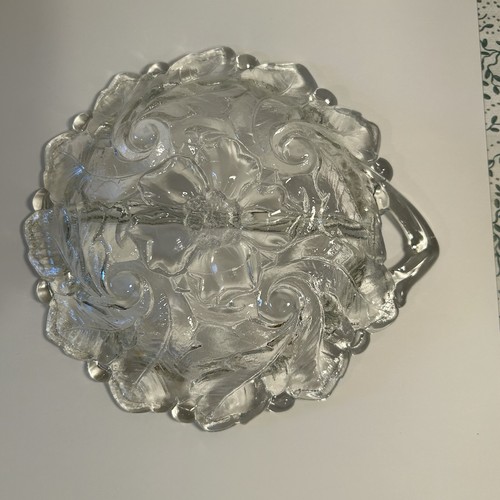 Indiana Glass Dish Set Divided Relish, Candy, and Nut Bowls Flower Pattern - Picture 16 of 24