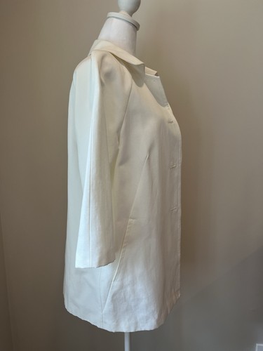 RAFAELLA, white , MID-LENGTh coat WITH FAUX POCKETS, S - Picture 4 of 5