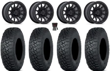 Fuel Piston 15" Wheels Bk +38mm 30" Tenacity XNR 8ply Tires Kawasaki Teryx Mule