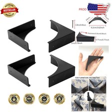 Antique Zinc Alloy Box Corner Protectors - 4pc Black Retro Furniture Edge Guard