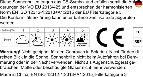 Sonnenbrille UV400 CAT 3 CE Rubber - mit Federscharnier für Damen &amp; Herren - Bild 4 von 4