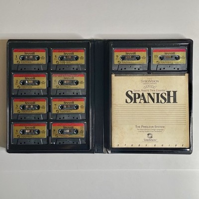 Sybervision Series Spanish Course Pimsleur System 15 Audio Cassette Booklet 