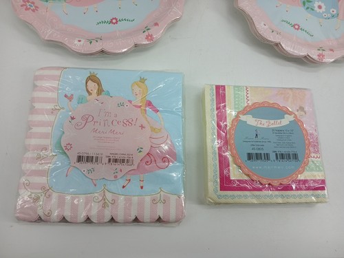 (Lot Of 7) Meri Meri Princess Ballet Theme Party Plates Cups Napkins Bundle - Picture 4 of 16