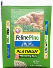 Feline Pine Platinum Non-Clumping Cat Litter, Feline Pine Cat Litter 18lb 1.80 per pound
