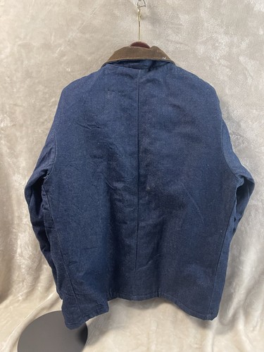 VTG Key Imperial Men’s Denim Chore Coat USA Blanket Lining Size 44 Regular NEW - Picture 9 of 11