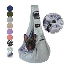 NATUYA Pet Dog Sling Carrier - Breathable Mesh Travel For Pets 5-14 lbs, Grey
