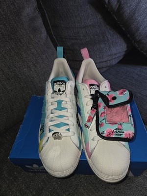 Size 9 - Arizona x adidas Superstar Have an Iced Day - Teal Yellow