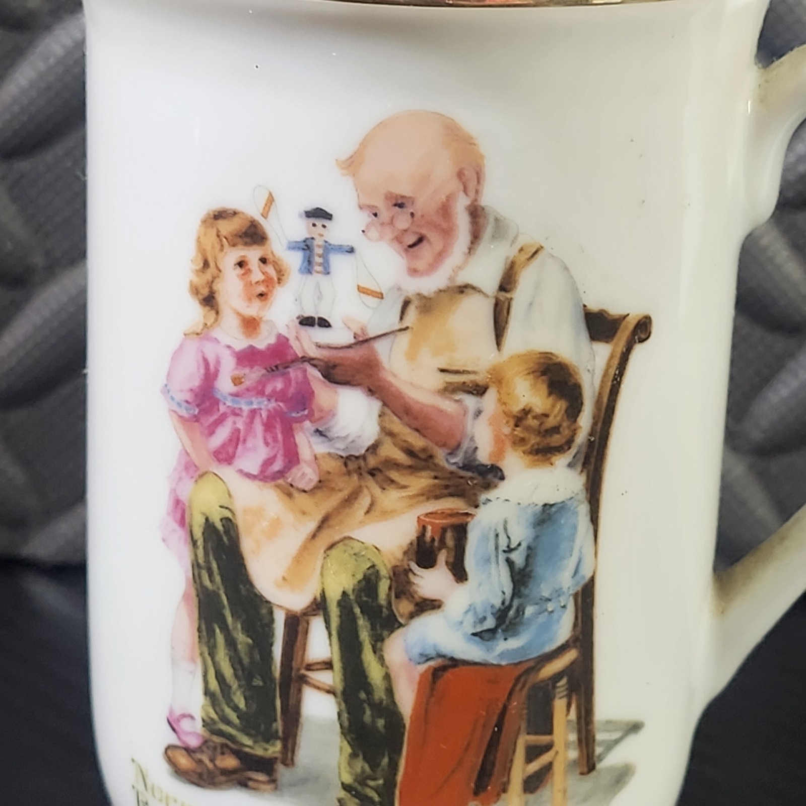 Vintage 1982 Norman Rockwell Museum "The Toymaker" Coffee Mug image 3