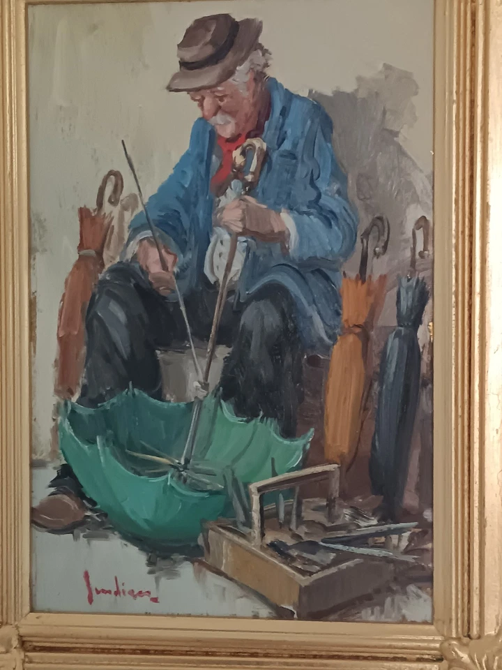 Ernesto Scudiero ( Napoli 1938)  dipinto olio su pannello - Immagine 4 di 4