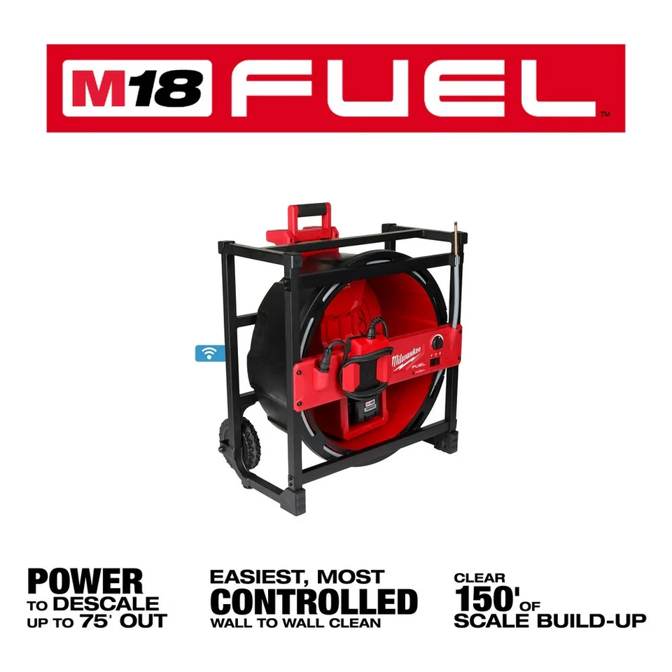 Milwaukee 2819-22 M18 FUEL 18V High Speed Chain Snake Kit for 1-1/2" – 4" Pipes - Image 2 of 4