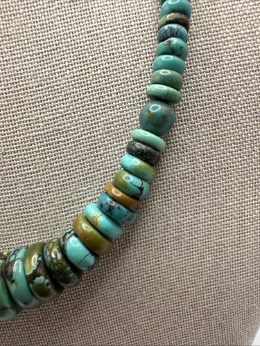 Jay King Natural Sacred Cloud Mountain Turquoise Sterling Silver Disc Necklace - Picture 4 of 10