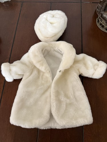 Abrigo chaqueta y sombrero de piel de muñeca American Girl sintética para 18" * - Imagen 1 de 4