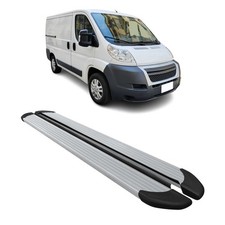 Seitenschweller Trittbretter Schweller für Citroen Jumper 2006-2025 L1 Alu Grau