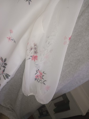 BCX Girl sz. 16 girls chiffon dress. Floral print - pink/grey. Easter - Picture 4 of 5