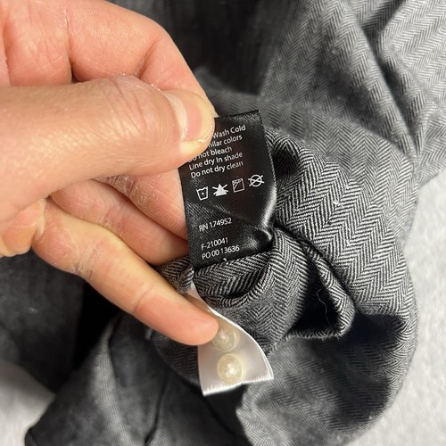 Flint And Tinder Shirt Men’s XL Selvedge Architect Long Sleeve Work Gray - 第 8/10 張圖片