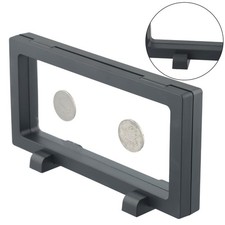 2Pack Floating Coin Display Frame Stand Holder Case Box For Jewelry Collection