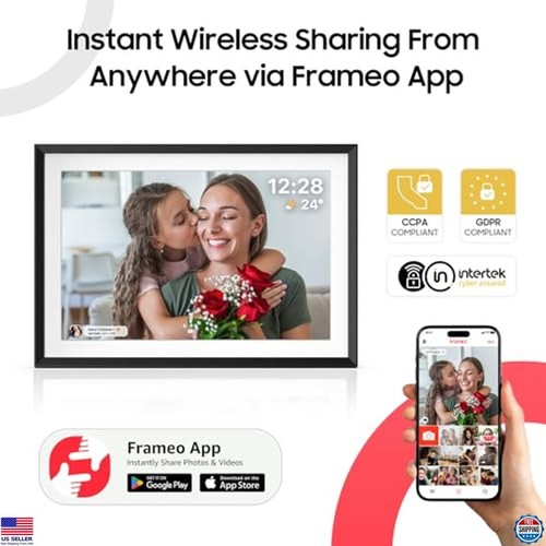 10.1" WiFi Digital Photo Frame, 32GB, HD Touch Screen, Auto-Rotate, Slideshow - Bild 2 von 6