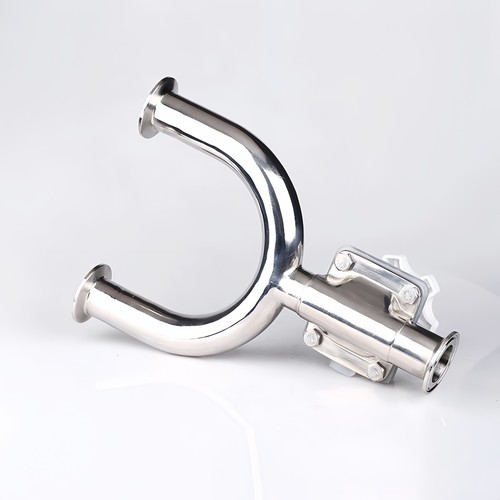 2-1/2" 316L Stainless Steel 3-Way U-Type Diaphragm Valve Sanitary Quick Clamp - Picture 3 of 5
