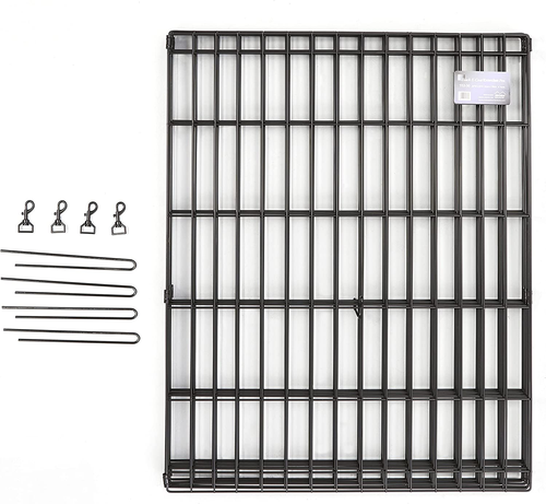 Folding Metal Dog Exercise Pen, Indoor/Outdoor Playpen with No Door, Provides 16 - Picture 5 of 7