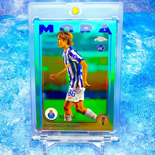 Rodrigo Mora RC UEFA Europa League Topps cromo verde refractor 071/199 franqueo