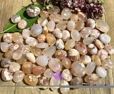 Wholesale Lot 2 Lbs Natural Flower Agate Tumble Crystal Healing Energy