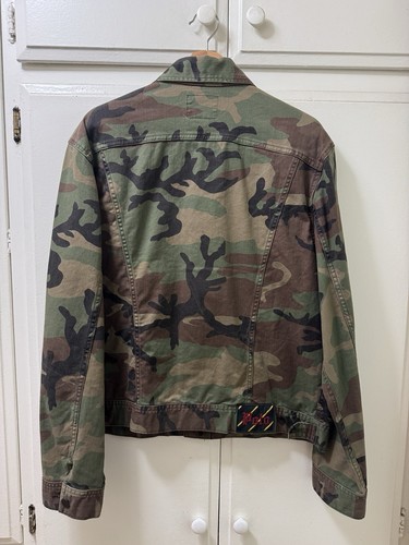 Polo Ralph Lauren Jacket Mens X-Large Green Denim Woodland Camo Long Sleeve - Picture 5 of 5