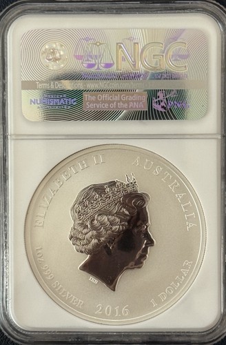 2016 Australia GILT GILDED $1 Lunar MONKEY NGC MS70 1oz Silver Coin 🐒1st 500🐒 - Picture 6 of 7