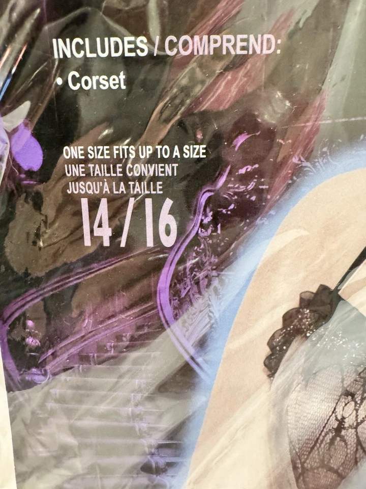 Forum Novelties Ghostly Spirits Corset & Veil Adult Fits up to size 14/16 - Image 2 of 2