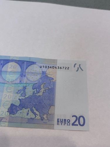 20 Euro Bank Note - 2002 - Twenty Euros - BCE ECB EZB EKT EKP - European Union - Picture 6 of 6