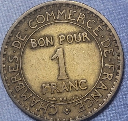 1921 France 1 Franc Free Shipping - Picture 3 of 4