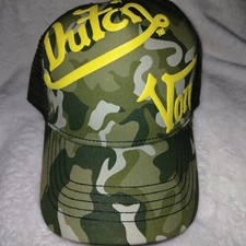 Von Dutch Truckers Snapback Hat Camo And Yellow Graphics