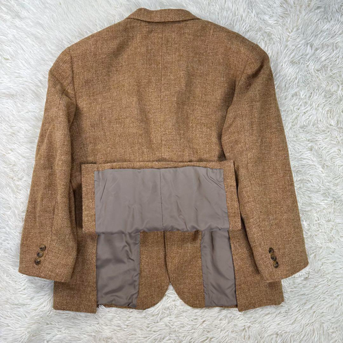 Vintage J.Press Harris Tweed Tailored Jacket Wool Brown Men Size L from JAPAN - Picture 7 of 13