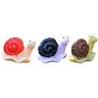 3pcs Simulation Snail Figures Realistic Snail Figurine Simulated Animal Figure