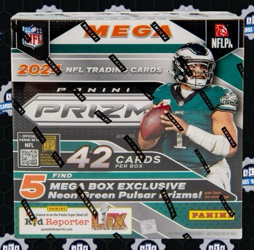 2024 Panini Prizm Football Mega Box (Neon Green Pulsar Prizms) - Picture 1 of 3