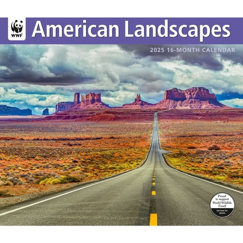 Calendar Ink, American Landscapes WWF 2025 Wall Calendar
