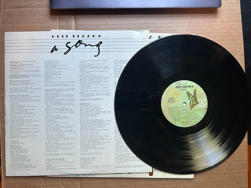 Neil Sedaka "A Song" Vinyl Record LP - Picture 3 of 4