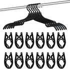 Neele 12Pcs Foldable Clothes Hangers for Traveling Black