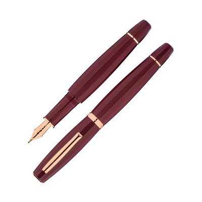 Scribo Feel Fountain Pen in Dandy Velvet with Rose Gold Trim, 14kt gold Nib - EF