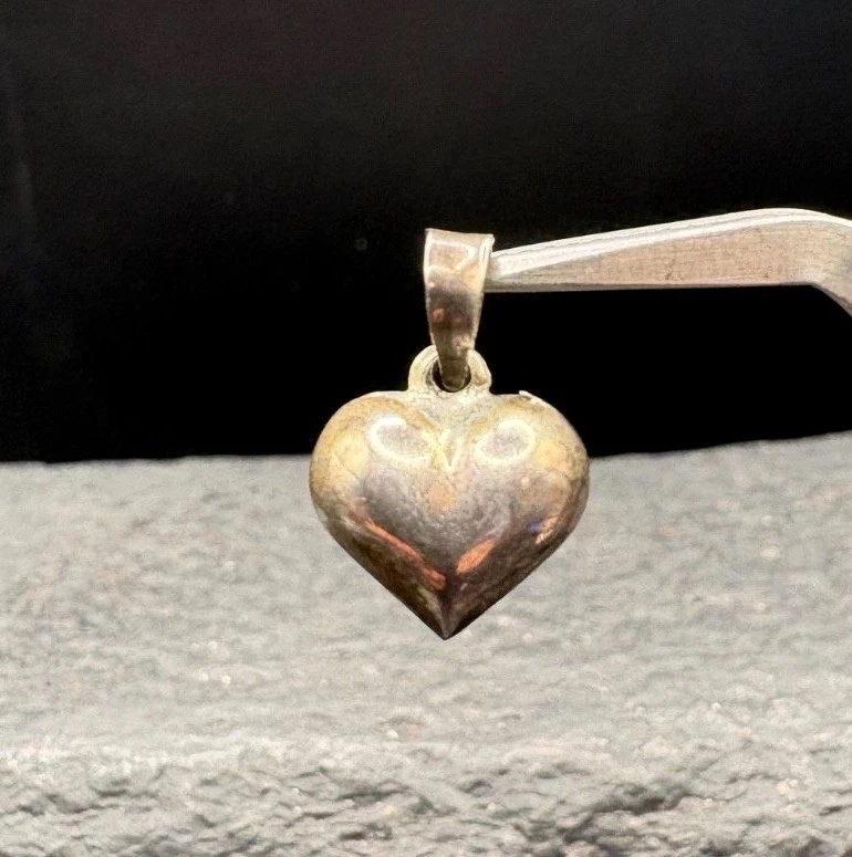 Puffy Heart Pendant In Retro Costume Necklaces & Pendants for sale
