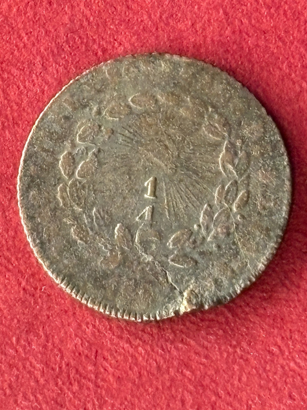 1867 SLP Cuartilla – San Luis Potosí Copper, One-Year Type w/ Flan Crack